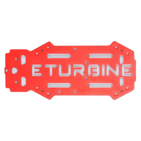 eTurbine - chassis supérieur aluminium rouge pour TB250 racer