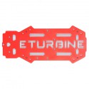 eTurbine - chassis supérieur aluminium rouge pour TB250 racer