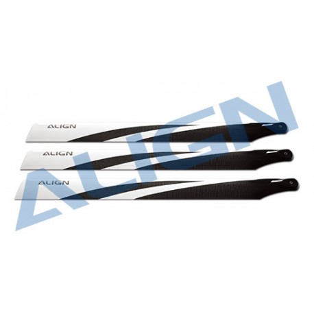 520mm carbon fiber main blades (x3) for Align T-REX 550 rc helicopter (HD520D)