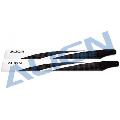 380mm carbon fiber blades (black) for Align T-REX 470 rc helicopter - HD380A