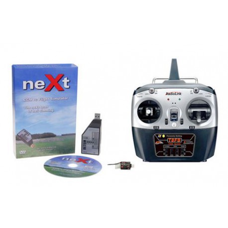 neXt CGM RC Flight Simulator RX2SIM + Radiolink TF8BBT mode 1