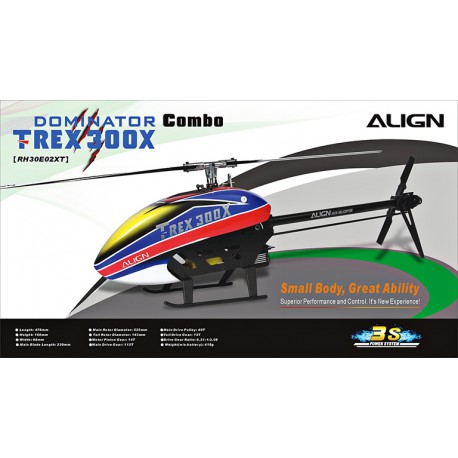 Hélicoptère Align T-REX 300X Dominator Combo