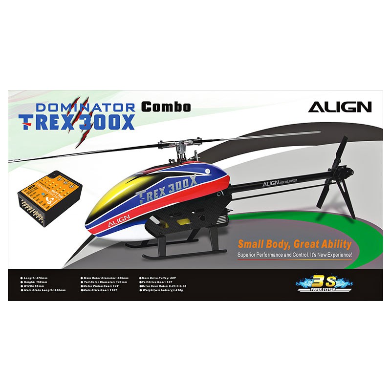 Align T-REX 300X Dominator BeastX Combo RC Helicopter (RH30E02X-MBP)