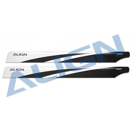 470mm carbon fiber main blades (black/white) for Align T-Rex 500X rc helicopter - HD470A