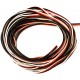 PVC servo strand 3x 0,25mm² wire flat, Futaba Premium
