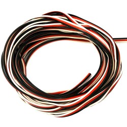 PVC servo strand 3x 0,25mm² wire flat, Futaba Premium