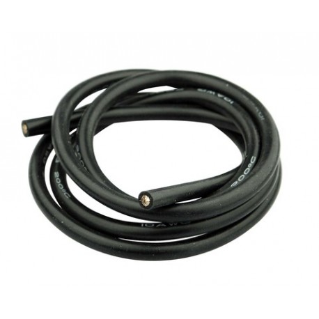 6.0 mm² silicone isolated copper flexible wire (black)