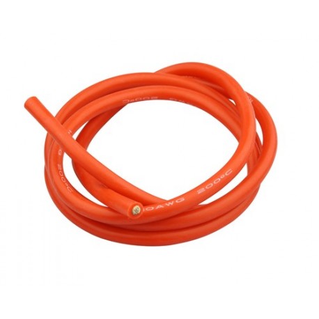 6.0 mm² silicone isolated copper flexible wire (red)