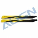 650 Carbon fiber blades - yellow - Align HD650A