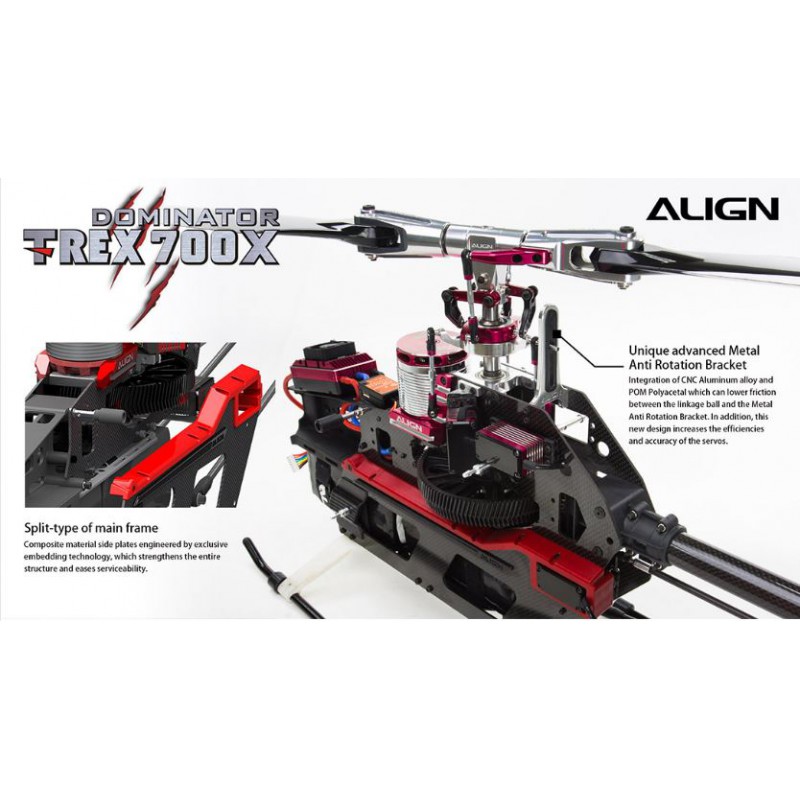 Align T-REX 700X Dominator Top Super Combo RC Helicopter (RH70E35A)