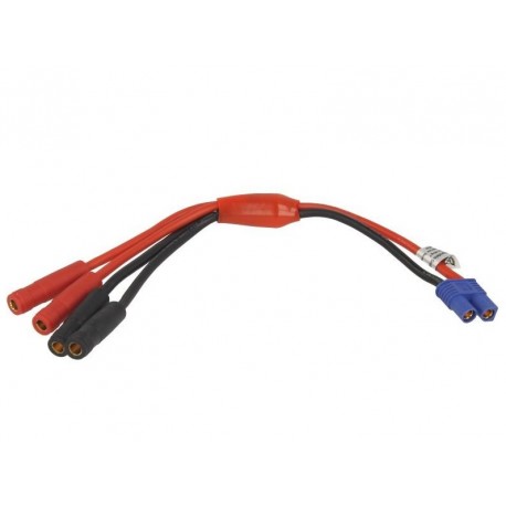 Power supply Y-connection cable (EC3 female to 4mm banana female)
