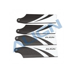 74mm T-REX 470 rc helicopter tail blade - Black (Align HQ0743A)