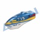 Align T15 rc helicopter painted canopy blue (HC1521)