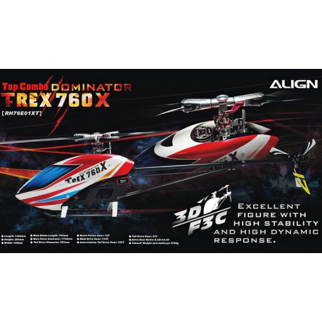 Align T-REX 760X DOMINATOR TOP Combo RCE-BL200A RC Helicopter (RH76E05A)