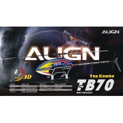 Kit hélicoptère radio commandé électrique brushless Align TB70 Top Combo (RH70E52X)