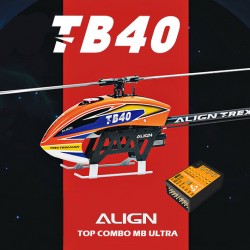 Kit hélicoptère radio commandé électrique Align T-Rex TB40 Top Combo MB Ultra (RH40E01X)