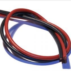 Câble multibrin cuivre silicone 6 mm² (rouge + noir)