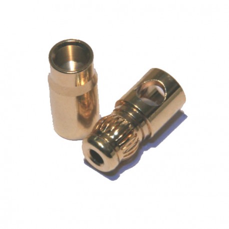 Connecteur 6mm bullet plaqué or qualité supérieure